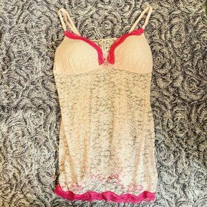Gilligan & O’Malley Intimates Pink Lace Lingerie Size XXL